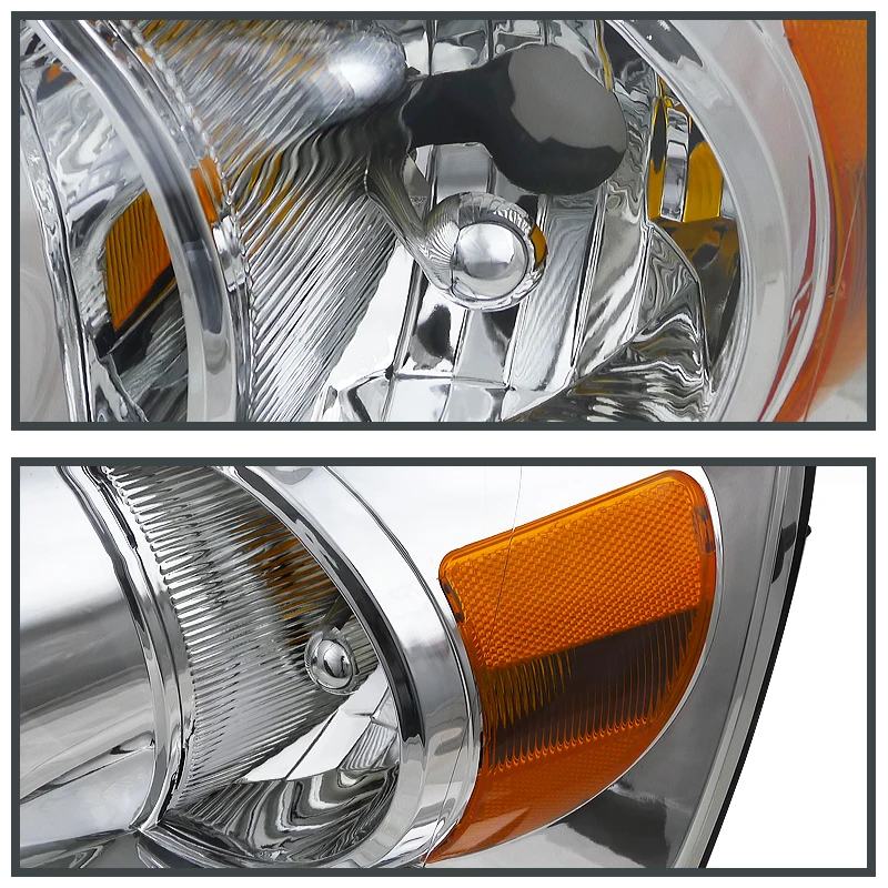 2006-2008 Dodge Ram 1500 250 3500 Pickup Crystal Headlights - Chrome 3 2006-2008 Dodge Ram 1500 250 3500 Pickup Crystal Headlights - Chrome - Image 3