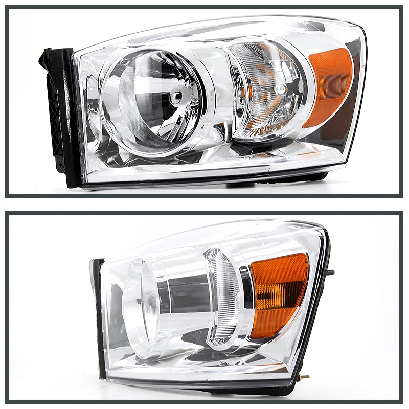2006-2008 Dodge Ram 1500 250 3500 Pickup Crystal Headlights - Chrome 5 2006-2008 Dodge Ram 1500 250 3500 Pickup Crystal Headlights - Chrome - Image 5