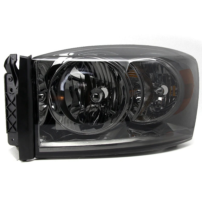 2006-2008 Dodge Ram 1500 250 3500 Pickup Crystal Headlights - Smoked 4 2006-2008 Dodge Ram 1500 250 3500 Pickup Crystal Headlights - Smoked - Image 4