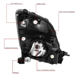 DNA 2006-2009 Toyota Prius Front Bumper HID Xenon Headlight Headlamps - Black Housing Amber Side Marker -High-Efficiency Car Light Store 2006 2009 toyota prius front bumper hid xenon headlight headlamps black housing amber side marker 84