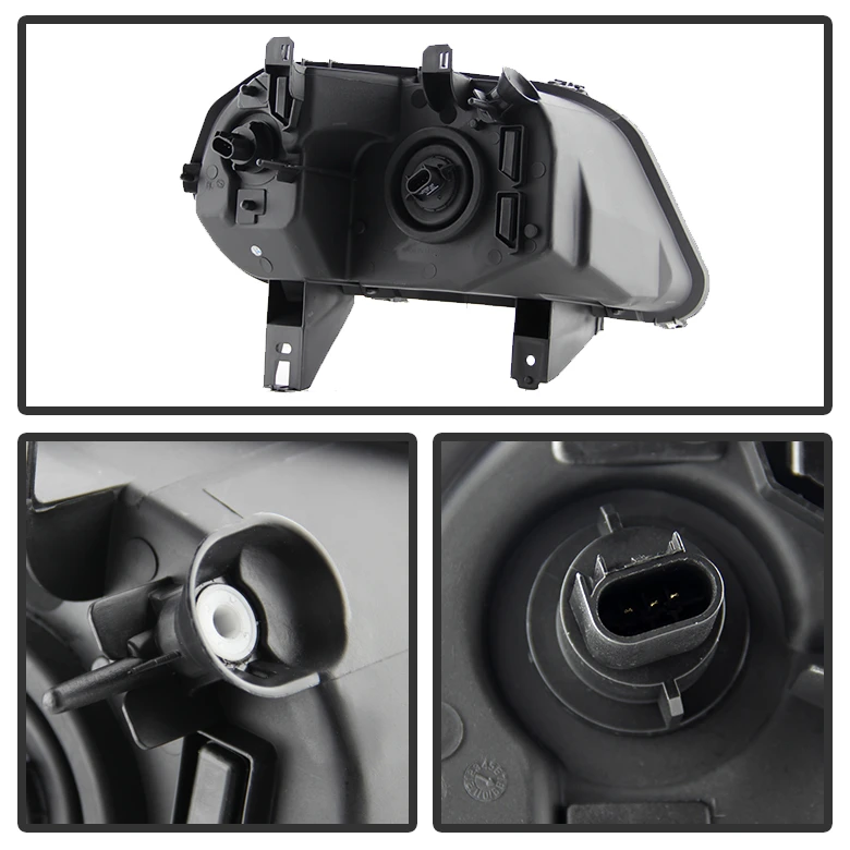 2006-2011 Chevy HHR Replacement Crystal Headlights - Chrome 4 2006-2011 Chevy HHR Replacement Crystal Headlights - Chrome - Image 4