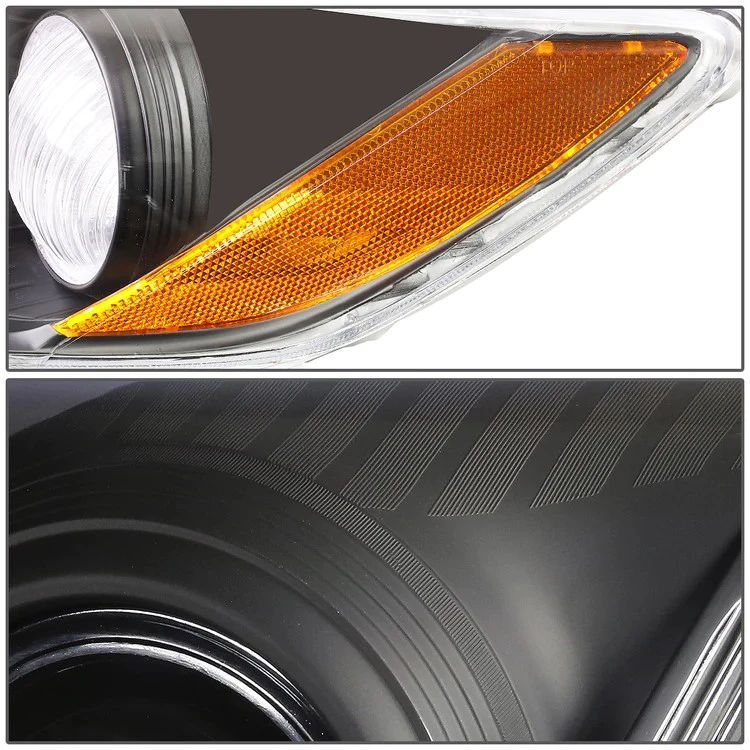 2007-2009 Toyota Camry OE-Style Black Housing Projector Headlights - Amber Side Markers 5 2007-2009 Toyota Camry OE-Style Black Housing Projector Headlights - Amber Side Markers - Image 5