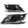 2007-2009 Toyota Camry OE-Style Black Housing Projector Headlights - Clear Side Markers