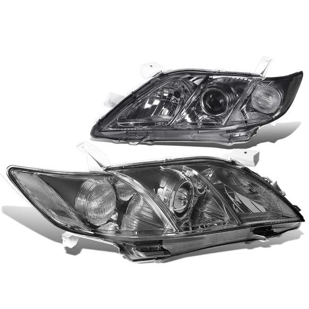 2007-2009 Toyota Camry OE-Style Smoked Housing Projector Headlights - Clear Side Markers 1 2007-2009 Toyota Camry OE-Style Smoked Housing Projector Headlights - Clear Side Markers