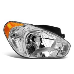 2007-2011 Hyundai Accent Right Side Chrome/Amber Corner Headlight