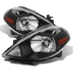 2007-2012 Nissan Versa [Hatchback Only] Replacement Crystal Headlights - Black