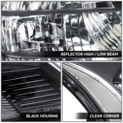 DNA 2008-2011 Ford Focus Sedan/Coupe OE Factory Style Headlights - Black Housing Clear Reflector -High-Efficiency Car Light Store 2008 2011 ford focus sedan coupe oe factory style headlights black housing clear reflector 77