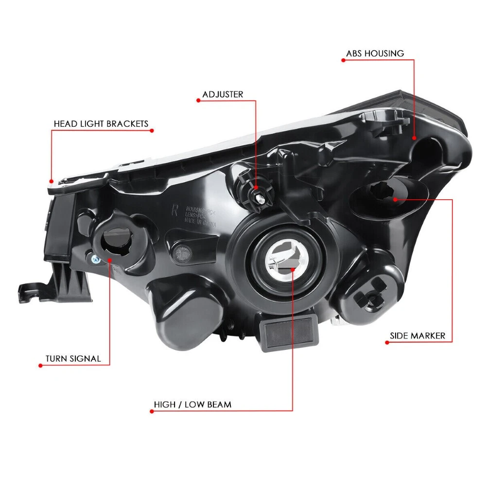 DNA 2008-2011 Ford Focus Sedan/Coupe OE Factory Style Headlights - Smoked Housing Clear Reflector 4 DNA 2008-2011 Ford Focus Sedan/Coupe OE Factory Style Headlights - Smoked Housing Clear Reflector - Image 4