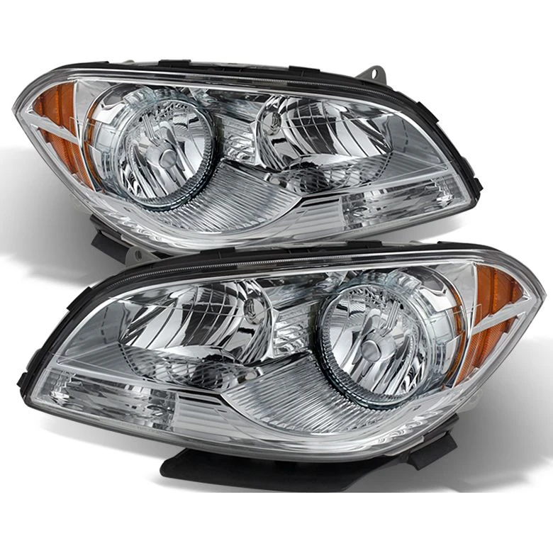 2008-2012 Chevy Malibu Replacement Crystal Headlights - Chrome 1 2008-2012 Chevy Malibu Replacement Crystal Headlights - Chrome