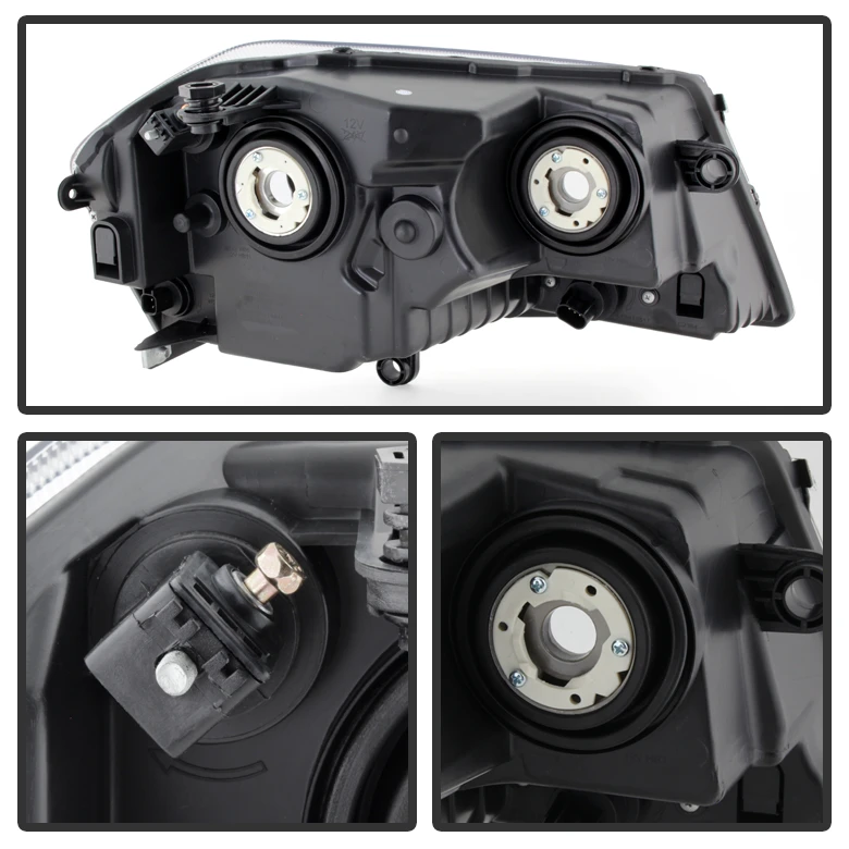 2008-2014 Dodge Avenger Replacement Crystal Headlights - Black 3 2008-2014 Dodge Avenger Replacement Crystal Headlights - Black - Image 3