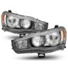 2008-2016 Mitsubishi Lancer Replacement Black Headlights Set