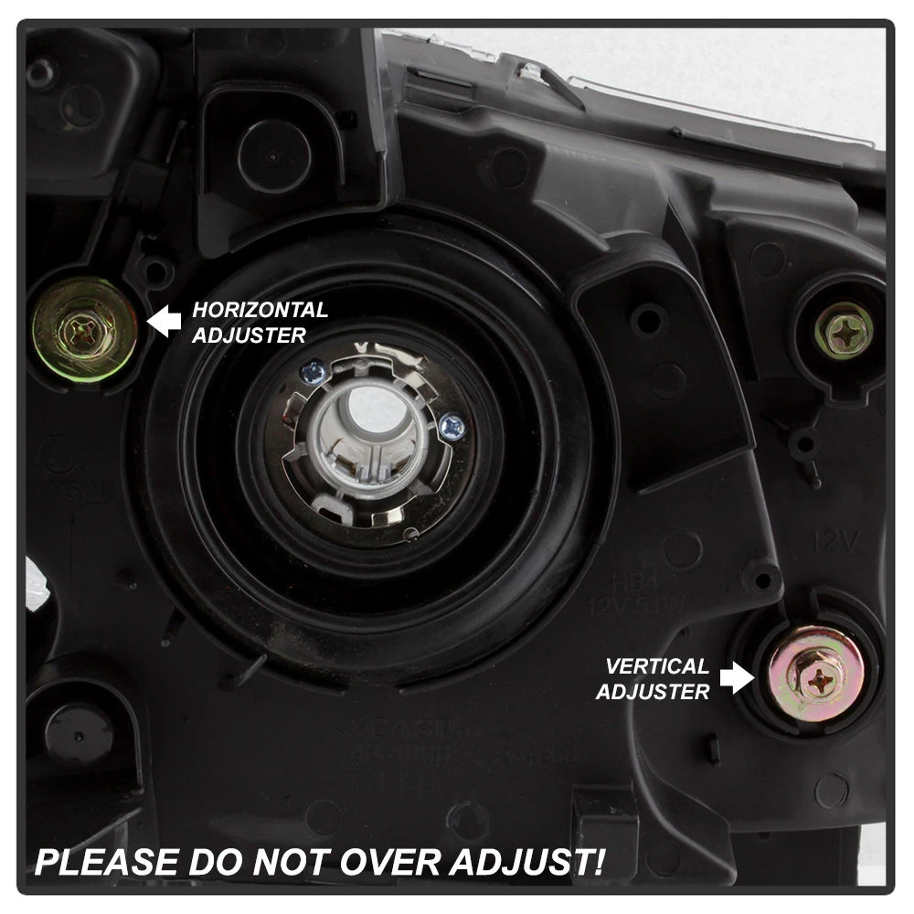 2008-2016 Mitsubishi Lancer Replacement Black Headlights Set 4 2008-2016 Mitsubishi Lancer Replacement Black Headlights Set - Image 4