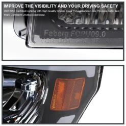 2009-2014 Ford F150 Reflector Headlights W/ Dual LED Tube DRL - Black Housing -High-Efficiency Car Light Store 2009 2014 ford f150 reflector headlights w dual led tube drl black housing 89