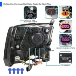 2009-2018 Dodge Ram 1500 2500 3500 LED Dual Bar Reflector Headlights - Smoked 11 2009-2018 Dodge Ram 1500 2500 3500 LED Dual Bar Reflector Headlights - Smoked -High-Efficiency Car Light Store 2009 2018 dodge ram 1500 2500 3500 led dual bar reflector headlights smoked 74