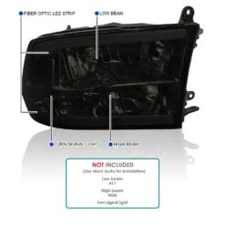 2009-2018 Dodge Ram 1500 2500 3500 LED Dual Bar Reflector Headlights - Smoked 12 2009-2018 Dodge Ram 1500 2500 3500 LED Dual Bar Reflector Headlights - Smoked -High-Efficiency Car Light Store 2009 2018 dodge ram 1500 2500 3500 led dual bar reflector headlights smoked 77