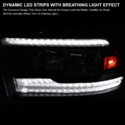 2009-2018 Dodge Ram LED DRL/Switchback Dual Reflector Headlights - Black -High-Efficiency Car Light Store 2009 2018 dodge ram led drl switchback dual reflector headlights black 103