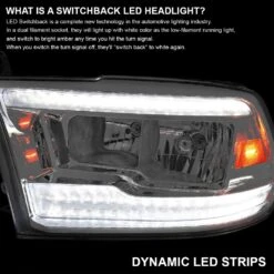 2009-2018 Dodge Ram LED DRL/Switchback Dual Reflector Headlights - Chrome -High-Efficiency Car Light Store 2009 2018 dodge ram led drl switchback dual reflector headlights chrome 108