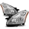 2010-12 Nissan Altima 4dr Sedan Crystal Replacement Headlights - Chrome