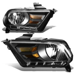 2010-14 Ford Mustang S197 Pair Of Headlight & Corner Light (Black Housing / Amber Reflector) 11 2010-14 Ford Mustang S197 Pair Of Headlight & Corner Light (Black Housing / Amber Reflector) -High-Efficiency Car Light Store 2010 14 ford mustang s197 pair of headlight corner light black housing amber reflector 104 1