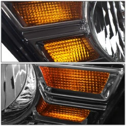 2010-14 Ford Mustang S197 Pair Of Headlight & Corner Light (Smoked Housing / Amber Reflector) -High-Efficiency Car Light Store 2010 14 ford mustang s197 pair of headlight corner light smoked housing amber reflector 94