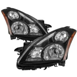 2010-2012 Nissan Altima 4DR Sedan JDM Style Headlights - Black