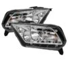 2010-2013 Ford Mustang Euro Style Crystal Headlights - Chrome