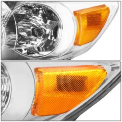 2011-13 Toyota Corolla Sedan Pair Of Headlight & Corner Light (Chrome Housing Amber Reflector) 13 2011-13 Toyota Corolla Sedan Pair Of Headlight & Corner Light (Chrome Housing Amber Reflector) -High-Efficiency Car Light Store 2011 13 toyota corolla sedan pair of headlight corner light chrome housing amber reflector 122