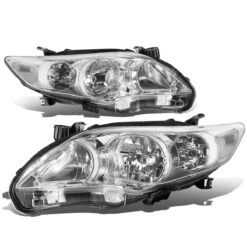 2011-13 Toyota Corolla Sedan Pair Of Headlight & Corner Light (Chrome Housing Clear Reflector) 11 2011-13 Toyota Corolla Sedan Pair Of Headlight & Corner Light (Chrome Housing Clear Reflector) -High-Efficiency Car Light Store 2011 13 toyota corolla sedan pair of headlight corner light chrome housing clear reflector 125 1
