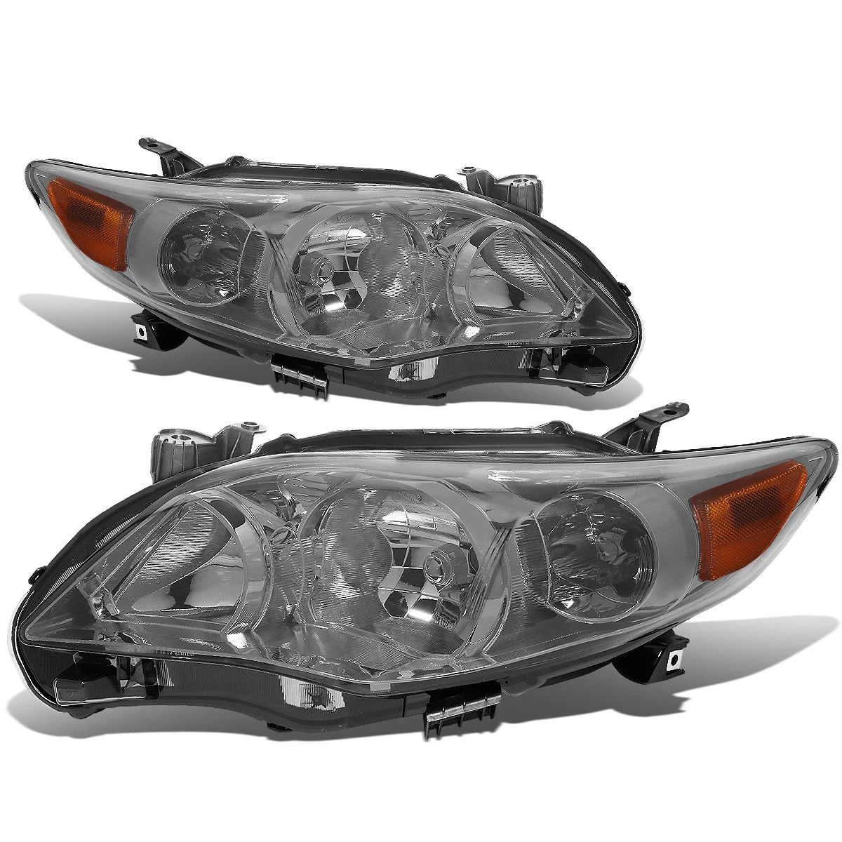 2011-13 Toyota Corolla Sedan Pair Of Headlight & Corner Light (Smoked Lens Amber Reflector) 1 2011-13 Toyota Corolla Sedan Pair Of Headlight & Corner Light (Smoked Lens Amber Reflector)