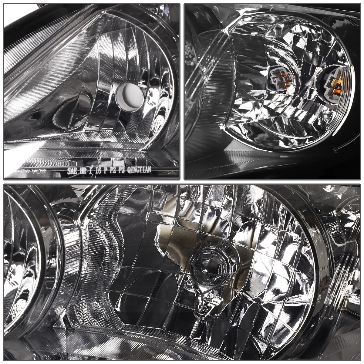 2011-13 Toyota Corolla Sedan Pair Of Headlight & Corner Light (Smoked Lens Amber Reflector) 4 2011-13 Toyota Corolla Sedan Pair Of Headlight & Corner Light (Smoked Lens Amber Reflector) - Image 4