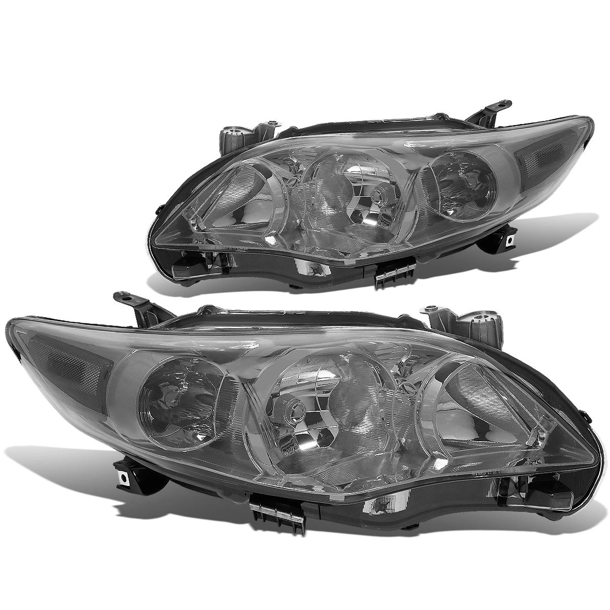 2011-13 Toyota Corolla Sedan Pair Of Headlight & Corner Light (Smoked Lens Clear Reflector) 2 2011-13 Toyota Corolla Sedan Pair Of Headlight & Corner Light (Smoked Lens Clear Reflector) - Image 2