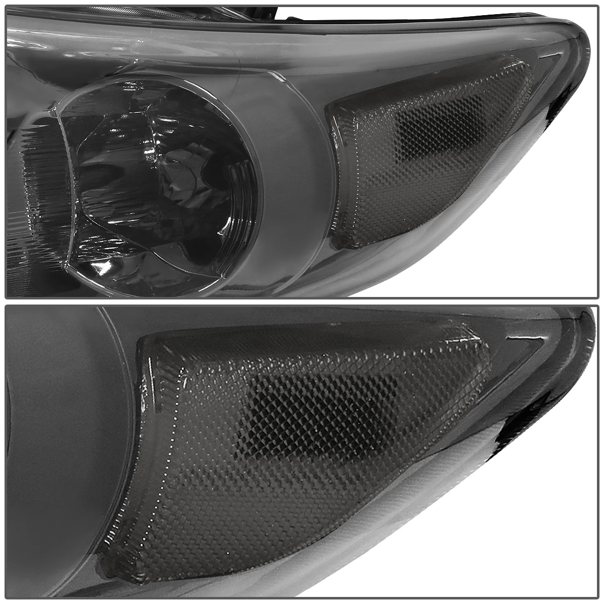 2011-13 Toyota Corolla Sedan Pair Of Headlight & Corner Light (Smoked Lens Clear Reflector) 5 2011-13 Toyota Corolla Sedan Pair Of Headlight & Corner Light (Smoked Lens Clear Reflector) - Image 5