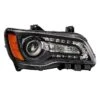 2011-2014 Chrysler 300 Halogen Only (Does Not Fit HID Models) Black Bezel Passenger Side Headlight -OEM Right