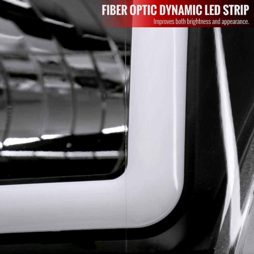 2011-2016 Ford F250/F350/F450 SuperDuty Headlights LED Tube Style - Black 5 2011-2016 Ford F250/F350/F450 SuperDuty Headlights LED Tube Style - Black - Image 5