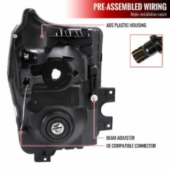 2011-2016 Ford F250/F350/F450 SuperDuty Headlights LED Tube Style - Black 11 2011-2016 Ford F250/F350/F450 SuperDuty Headlights LED Tube Style - Black -High-Efficiency Car Light Store 2011 2016 ford f250 f350 f450 superduty headlights led tube style black 95