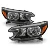 2012-2014 Honda CR-V CRV Black Replacement Headlights Pair