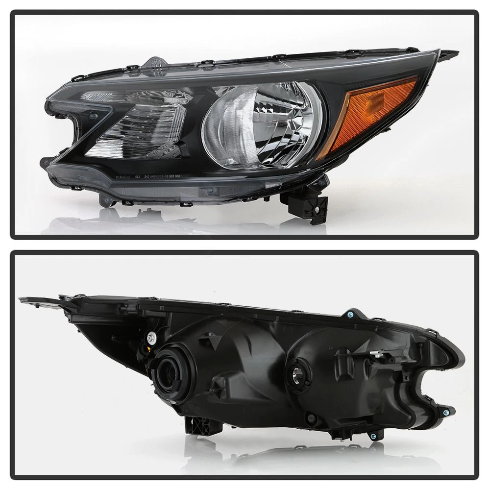 2012-2014 Honda CR-V CRV Black Replacement Headlights Pair 2 2012-2014 Honda CR-V CRV Black Replacement Headlights Pair - Image 2