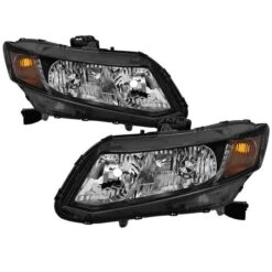 2012-2015 Honda Civic Sedan 12 13-15 Coupe Headlights Black Driver & Passenger Side