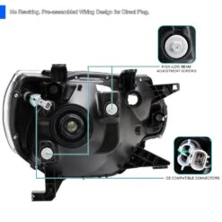 2012-2015 Toyota Tacoma Pickup LED Strip Bar Reflector Headlights - Chrome Housing -High-Efficiency Car Light Store 2012 2015 toyota tacoma pickup led strip bar reflector headlights chrome housing 100