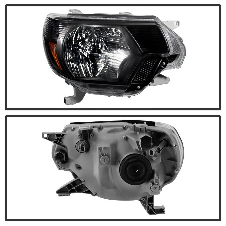 2012-2015 Toyota Tacoma Pickup Replacement Crystal Headlights - Black 2 2012-2015 Toyota Tacoma Pickup Replacement Crystal Headlights - Black - Image 2