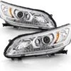 2013-2015 Honda Accord Sedan Chrome Halogen W/o DRL Headlights