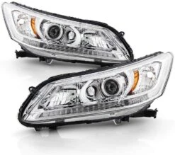 2013-2015 Honda Accord Sedan Chrome Halogen W/o DRL Headlights