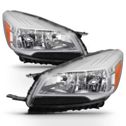 2013-2016 Ford Escape SUV Halogen Type Chrome Headlights W/Amber