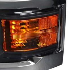 2014-15 Chevy Silverado 1500 Replacement Crystal Headlights - Black -High-Efficiency Car Light Store 2014 2016 chevy silverado 1500 2500 3500 hd replacement crystal headlights black 140