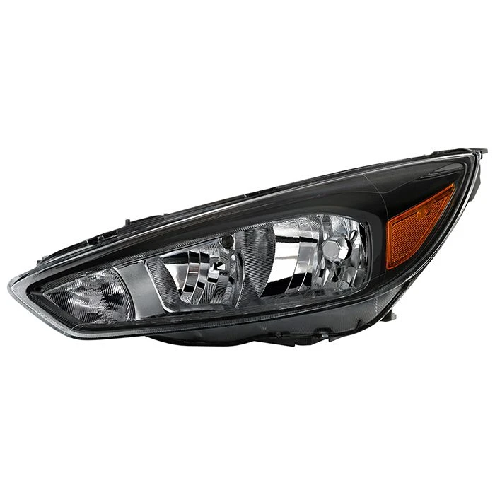 2015-2018 Ford Focus Black Bezel W/o LED DRL Halogen Headlight Headlamp Assembly Replacement Driver Side 1 2015-2018 Ford Focus Black Bezel W/o LED DRL Halogen Headlight Headlamp Assembly Replacement Driver Side