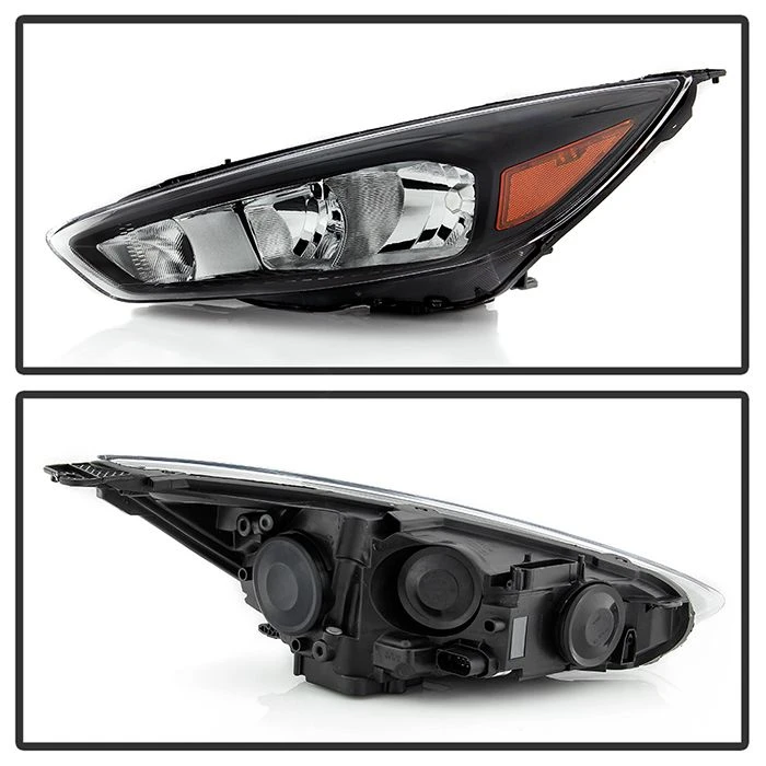 2015-2018 Ford Focus Black Bezel W/o LED DRL Halogen Headlight Headlamp Assembly Replacement Driver Side 2 2015-2018 Ford Focus Black Bezel W/o LED DRL Halogen Headlight Headlamp Assembly Replacement Driver Side - Image 2