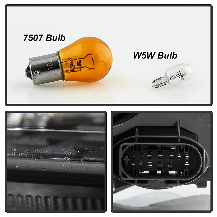 2015-2018 Ford Focus Black Bezel W/o LED DRL Halogen Headlight Headlamp Assembly Replacement Driver Side 6 2015-2018 Ford Focus Black Bezel W/o LED DRL Halogen Headlight Headlamp Assembly Replacement Driver Side - Image 6