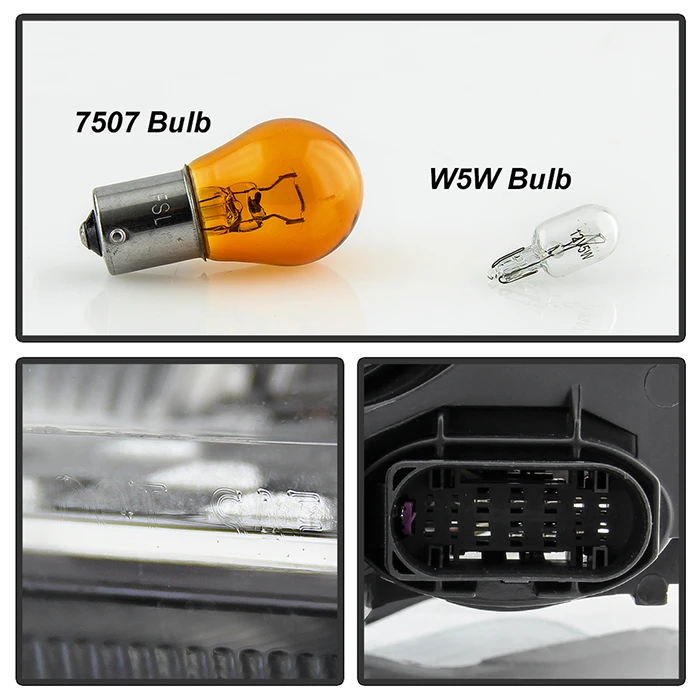 2015-2018 Ford Focus Chrome Bezel W/o LED DRL Halogen Headlight Headlamp Assembly Replacement Driver Side 6 2015-2018 Ford Focus Chrome Bezel W/o LED DRL Halogen Headlight Headlamp Assembly Replacement Driver Side - Image 6