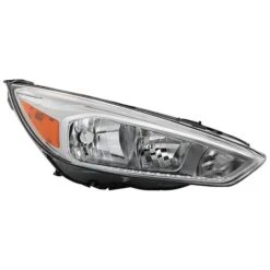 2015-2018 Ford Focus Chrome Bezel W/o LED DRL Halogen Headlight Headlamp Assembly Replacement Passenger Side