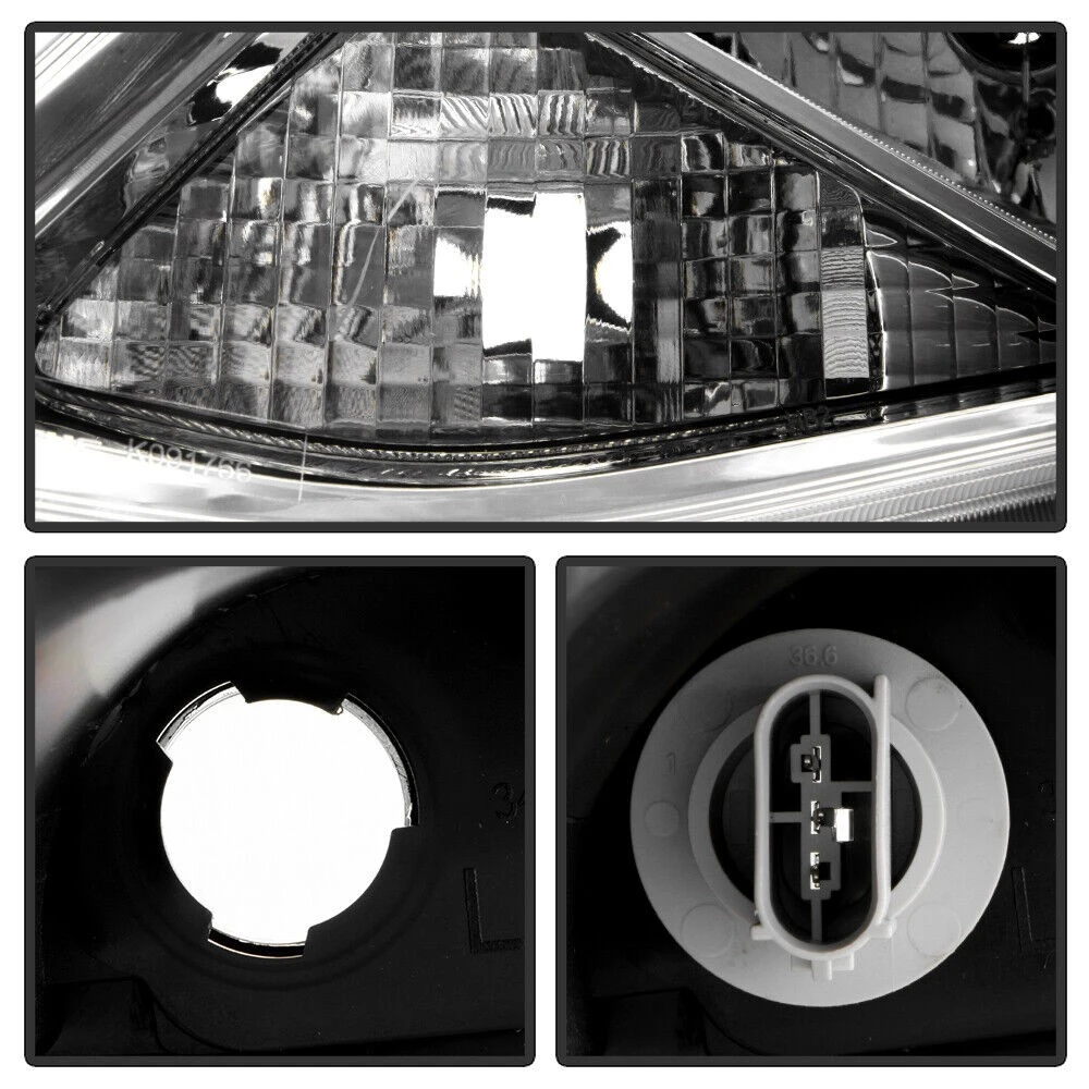 2015-2019 Nissan Versa OE-Style Reflector Driver Side Headlight - Chrome Housing 4 2015-2019 Nissan Versa OE-Style Reflector Driver Side Headlight - Chrome Housing - Image 4